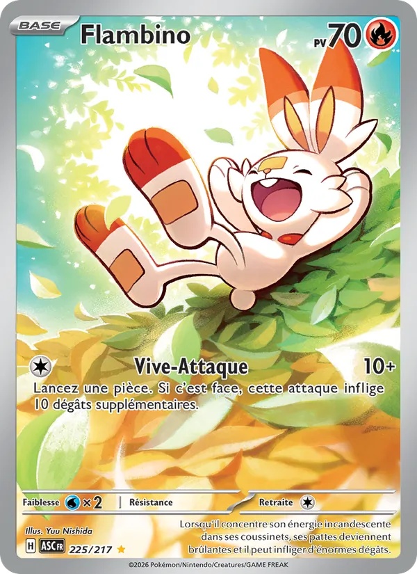 Flambino 225/217 - Héros Transcendants - Holo - Pokémon JCC