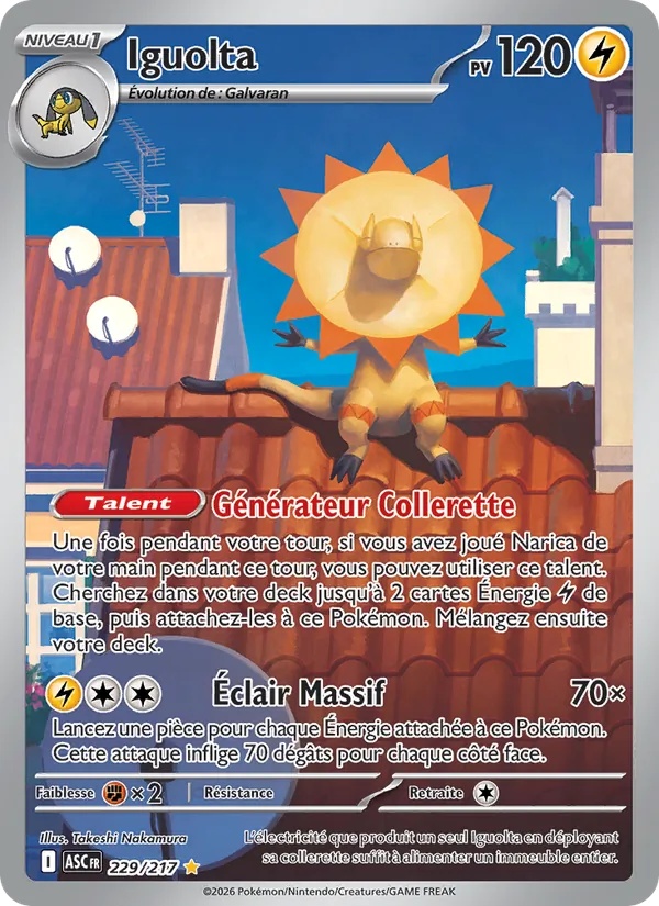 Iguolta 229/217 - Héros Transcendants - Holo - Pokémon JCC