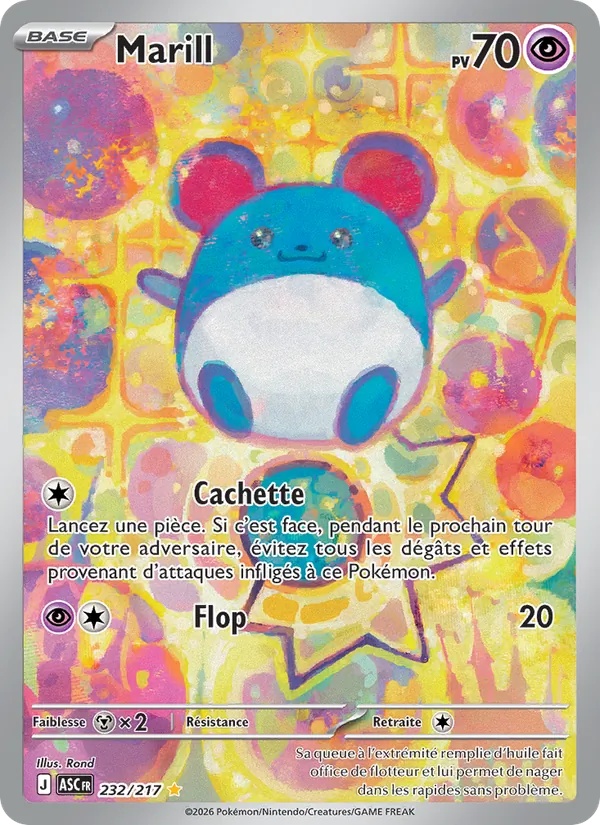 Marill 232/217 - Héros Transcendants - Holo - Pokémon JCC