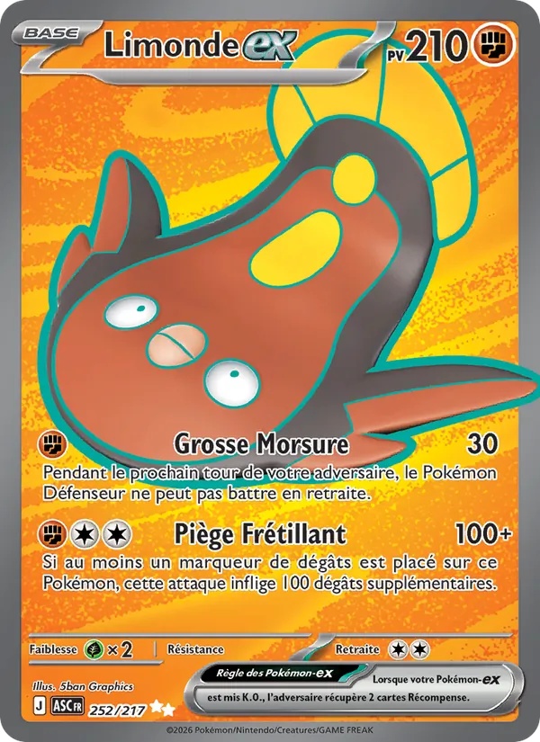 Limonde-ex 252/217 - Héros Transcendants - Holo - Pokémon JCC