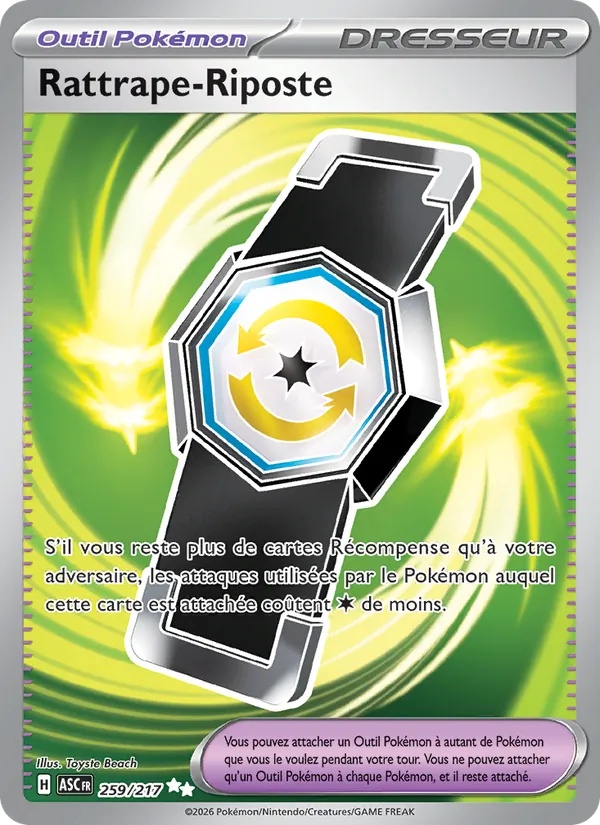 Rattrape-Riposte 259/217 - Héros Transcendants - Holo - Pokémon JCC