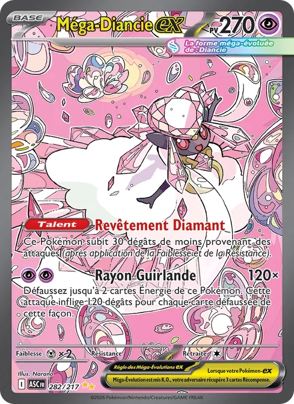 Méga-Diancie-ex 282/217 - Héros Transcendants - Holo - Pokémon JCC
