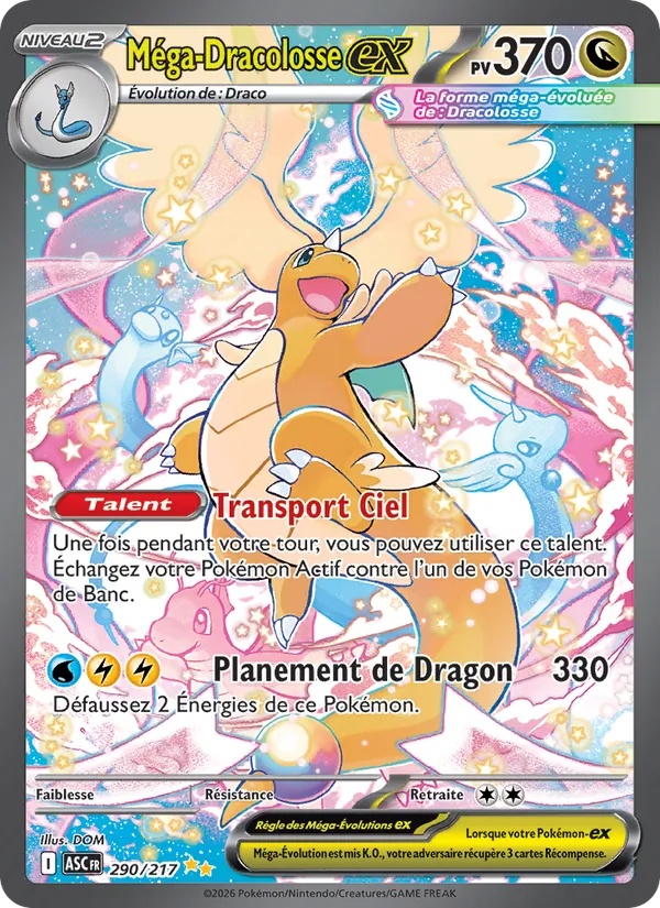 Méga-Dracolosse-ex 290/217 - Héros Transcendants - Holo - Pokémon JCC