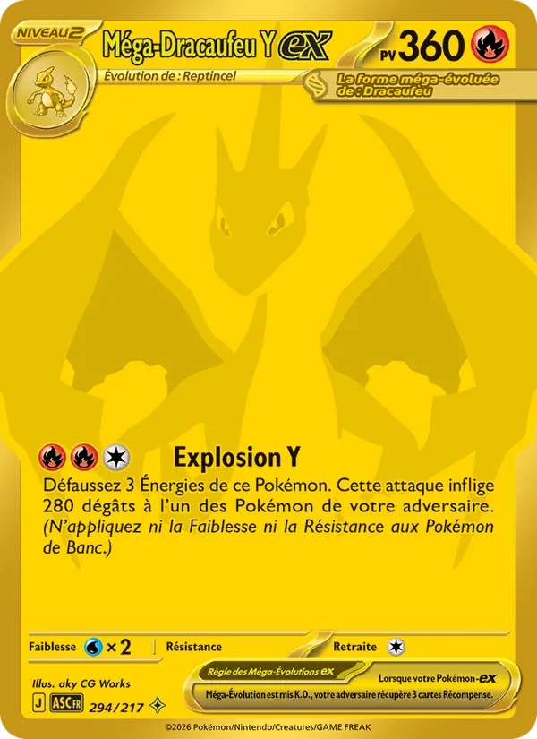 Méga-Dracaufeu Y-ex 294/217 - Héros Transcendants - Holo - Pokémon JCC