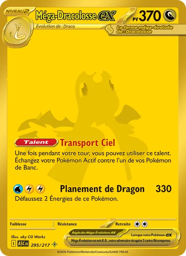 Méga-Dracolosse-ex 295/217 - Héros Transcendants - Holo - Pokémon JCC