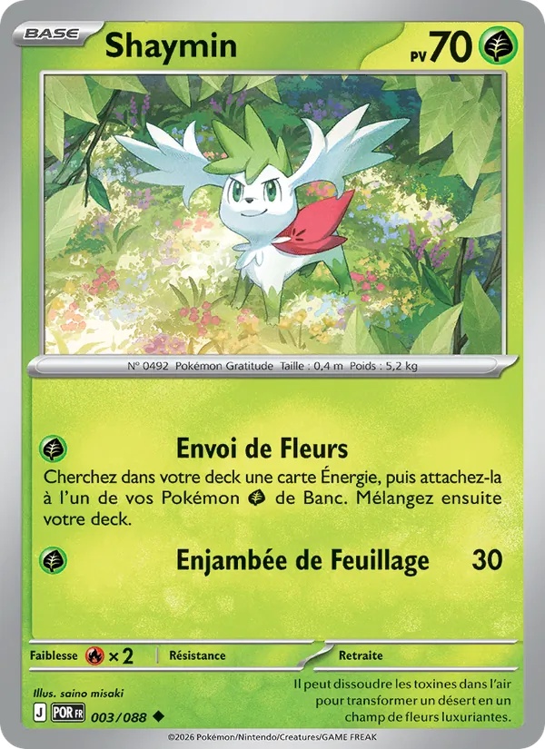 Shaymin 003/88 - Équilibre Parfait - Reverse - Pokémon JCC