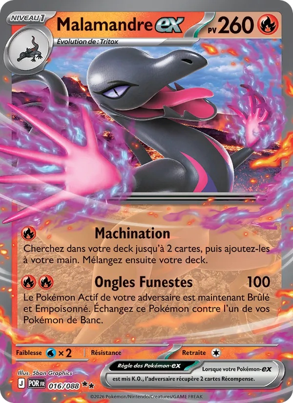 Malamandre-ex 016/88 - Équilibre Parfait - Holo - Pokémon JCC