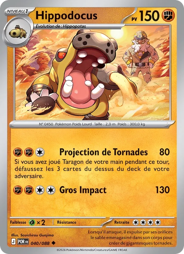 Hippodocus 040/88 - Équilibre Parfait - Pokémon JCC