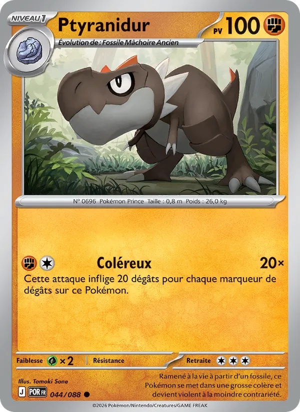 Ptyranidur 044/88 - Équilibre Parfait - Pokémon JCC