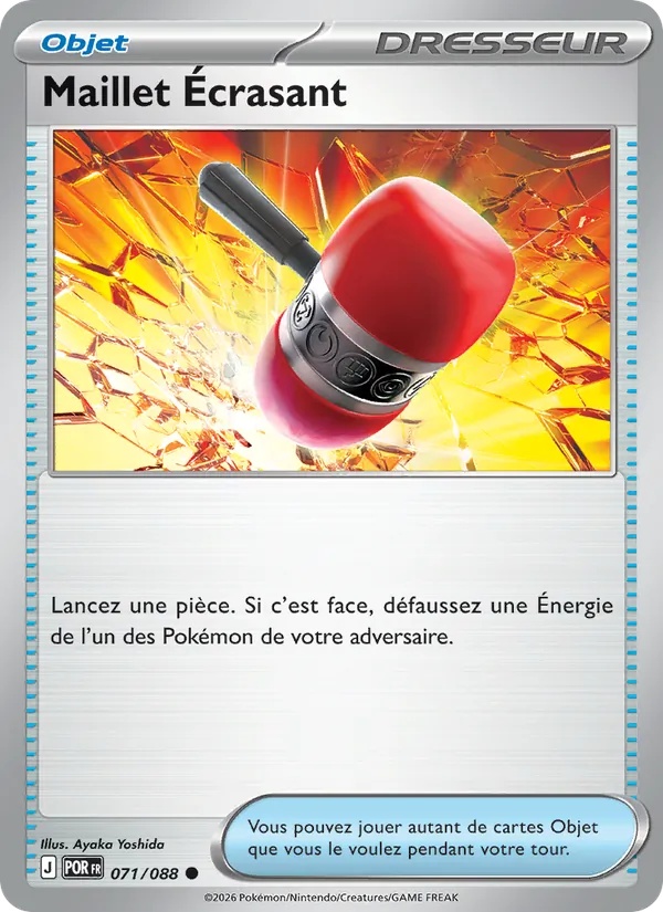 Maillet Écrasant 071/88 - Équilibre Parfait - Reverse - Pokémon JCC