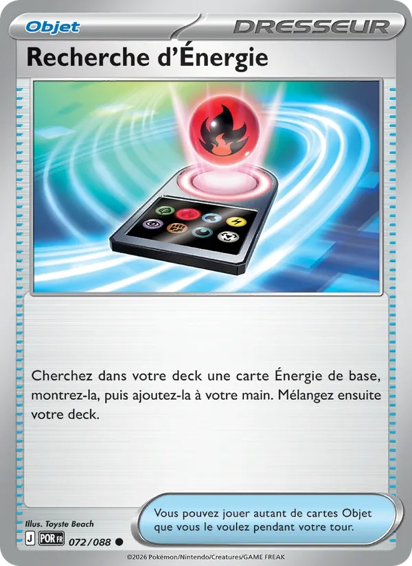 Recherche d'Énergie 072/88 - Équilibre Parfait - Pokémon JCC