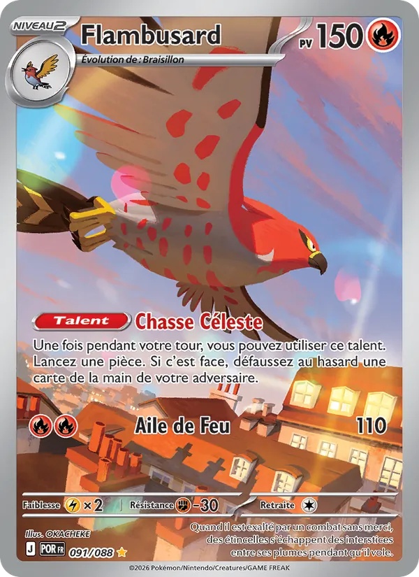 Flambusard 091/88 - Équilibre Parfait - Holo - Pokémon JCC