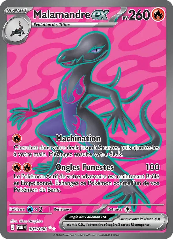 Malamandre-ex 101/88 - Équilibre Parfait - Holo - Pokémon JCC