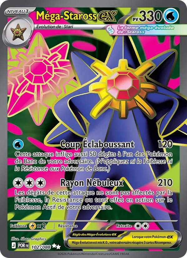 Méga-Staross-ex 102/88 - Équilibre Parfait - Holo - Pokémon JCC