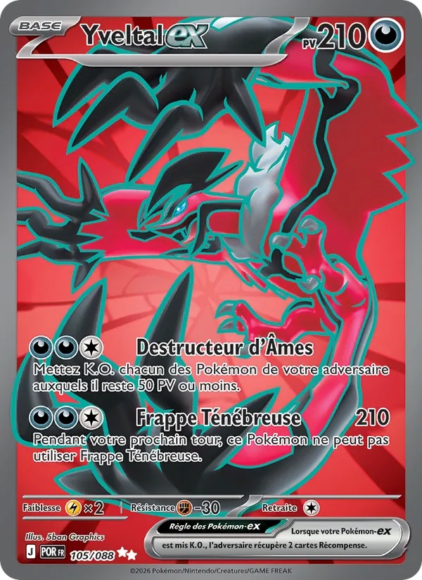 Yveltal-ex 105/88 - Équilibre Parfait - Holo - Pokémon JCC