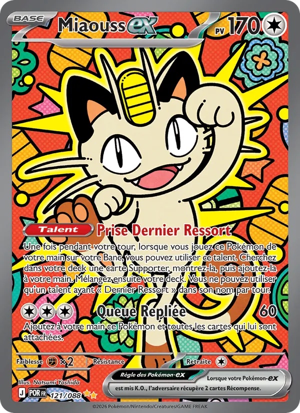 Miaouss-ex 121/88 - Équilibre Parfait - Holo - Pokémon JCC