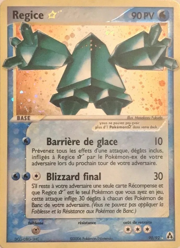 Regice ☆ 90/92 - EX Créateurs de légendes - Holo - Pokémon JCC