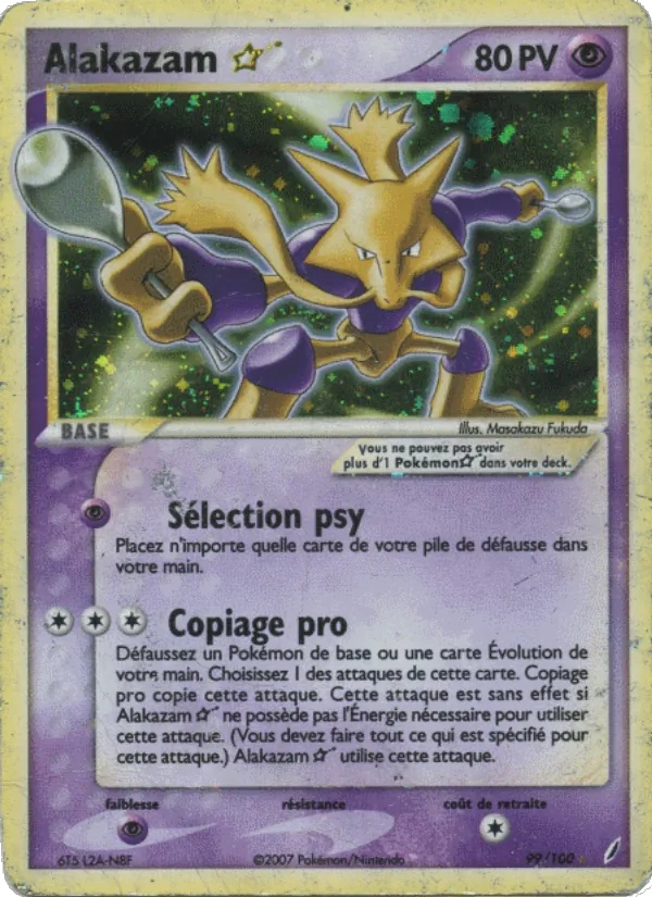 Alakazam ☆ 99/100 - EX Gardiens de Cristal - Holo - Pokémon JCC
