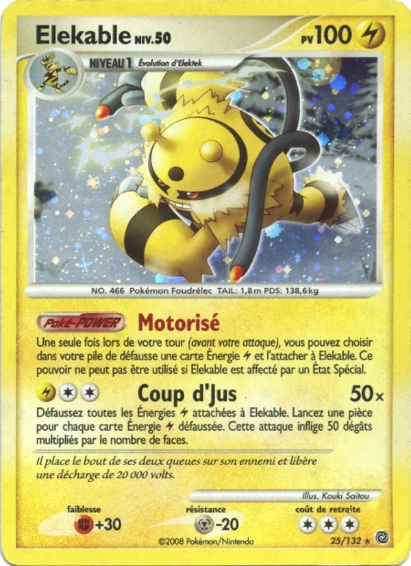 Élekable 25/132 - Merveilles Secrètes - Holo Cosmos - Pokémon JCC