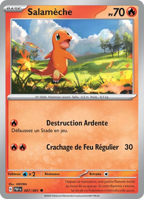 Salamèche 007/91 - Destinées de Paldea - Reverse - Pokémon JCC
