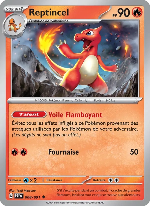 Reptincel 008/91 - Destinées de Paldea - Pokémon JCC