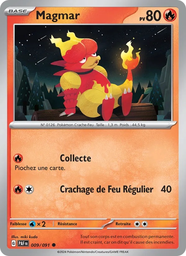 Magmar 009/91 - Destinées de Paldea - Pokémon JCC