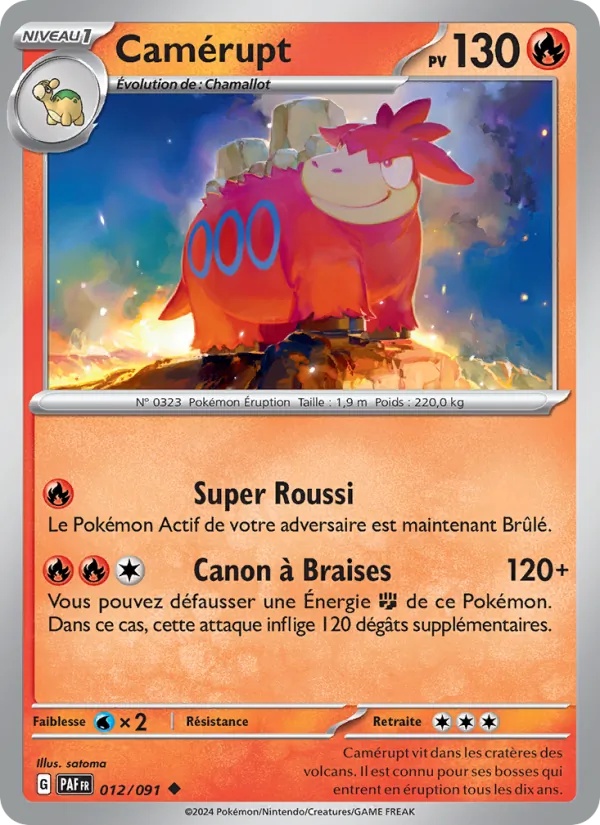 Camérupt 012/91 - Destinées de Paldea - Pokémon JCC