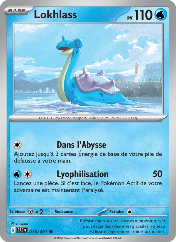Lokhlass 016/91 - Destinées de Paldea - Pokémon JCC