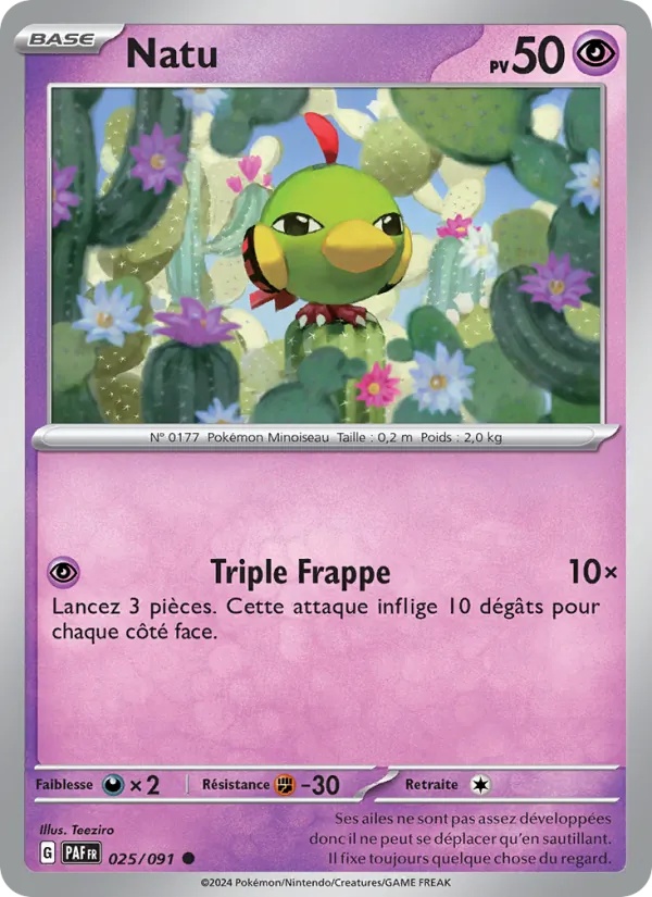 Natu 025/91 - Destinées de Paldea - Reverse - Pokémon JCC