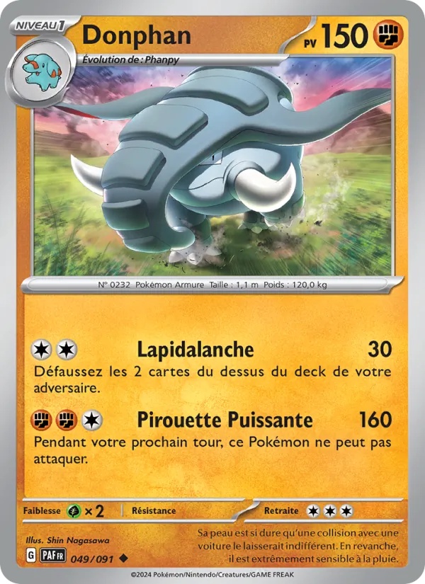 Donphan 049/91 - Destinées de Paldea - Reverse - Pokémon JCC