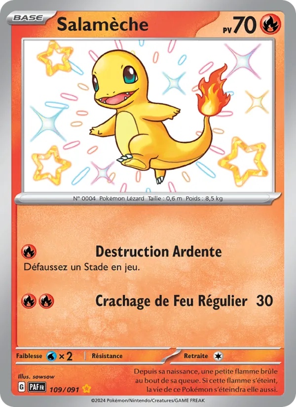 Salamèche 109/91 - Destinées de Paldea - Holo - Pokémon JCC