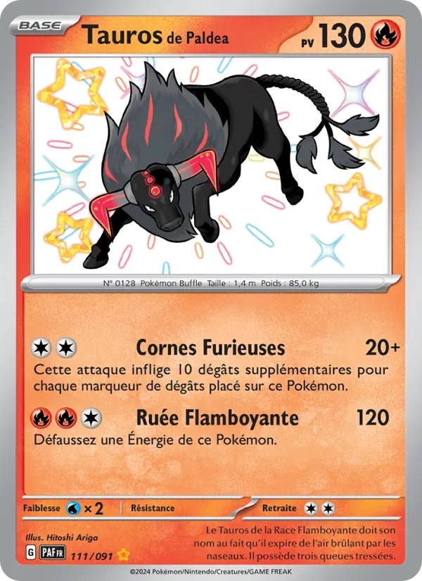 Tauros de Paldea 111/91 - Destinées de Paldea - Holo - Pokémon JCC