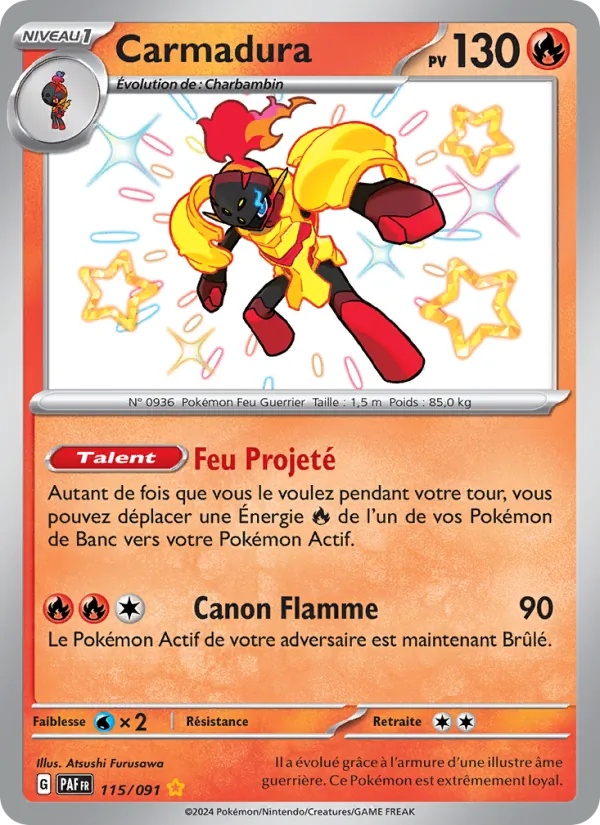 Carmadura 115/91 - Destinées de Paldea - Holo - Pokémon JCC
