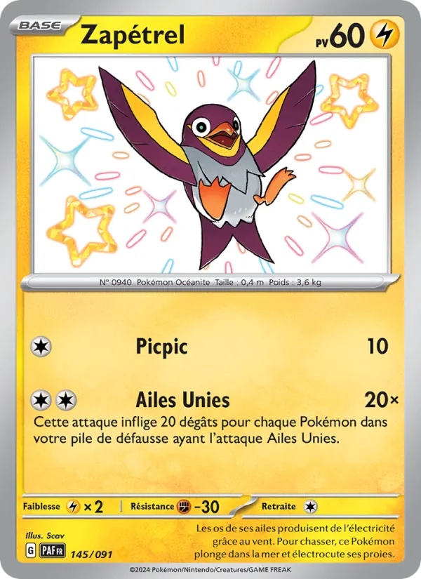 Zapétrel 145/91 - Destinées de Paldea - Holo - Pokémon JCC