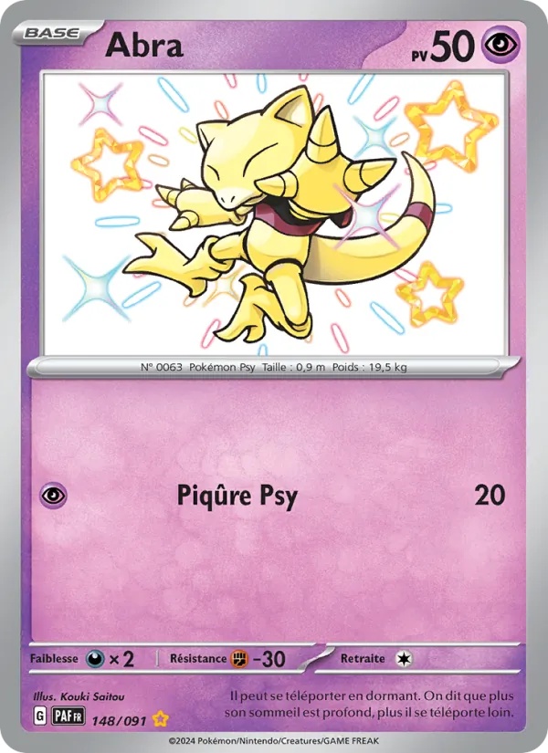 Abra 148/91 - Destinées de Paldea - Holo - Pokémon JCC