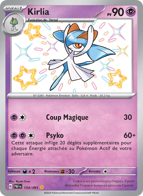 Kirlia 154/91 - Destinées de Paldea - Holo - Pokémon JCC