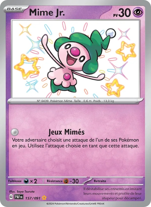 Mime Jr. 157/91 - Destinées de Paldea - Holo - Pokémon JCC