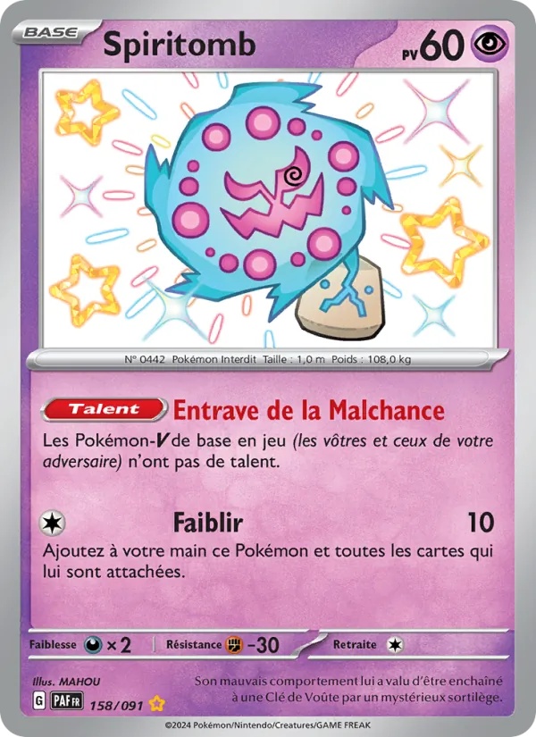 Spiritomb 158/91 - Destinées de Paldea - Holo - Pokémon JCC