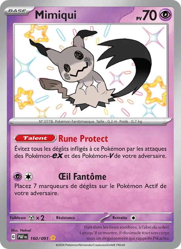 Mimiqui 160/91 - Destinées de Paldea - Holo - Pokémon JCC