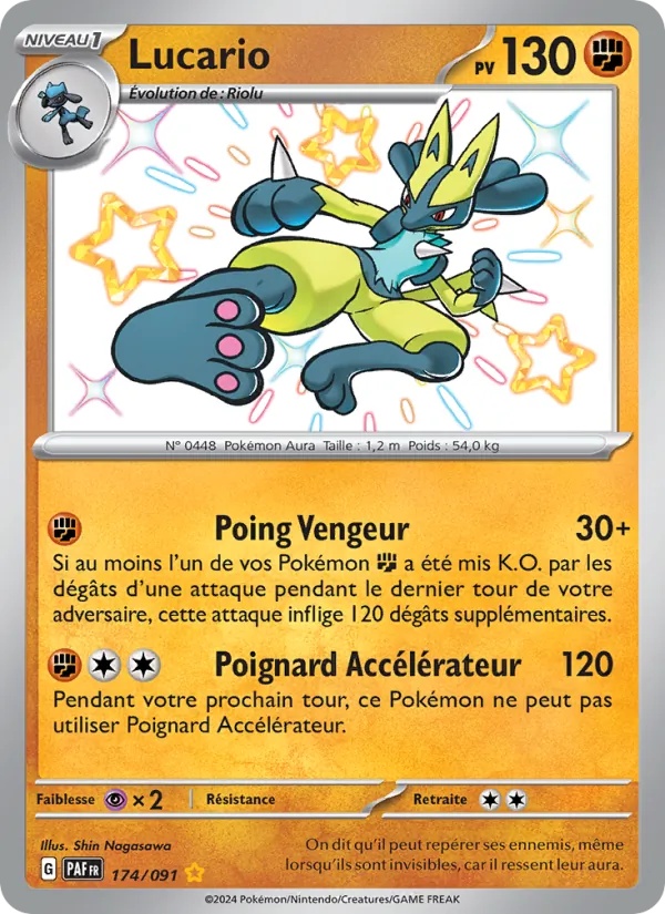 Lucario 174/91 - Destinées de Paldea - Holo - Pokémon JCC