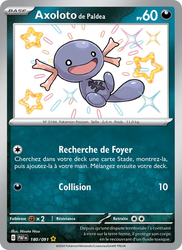 Axoloto de Paldea 180/91 - Destinées de Paldea - Holo - Pokémon JCC