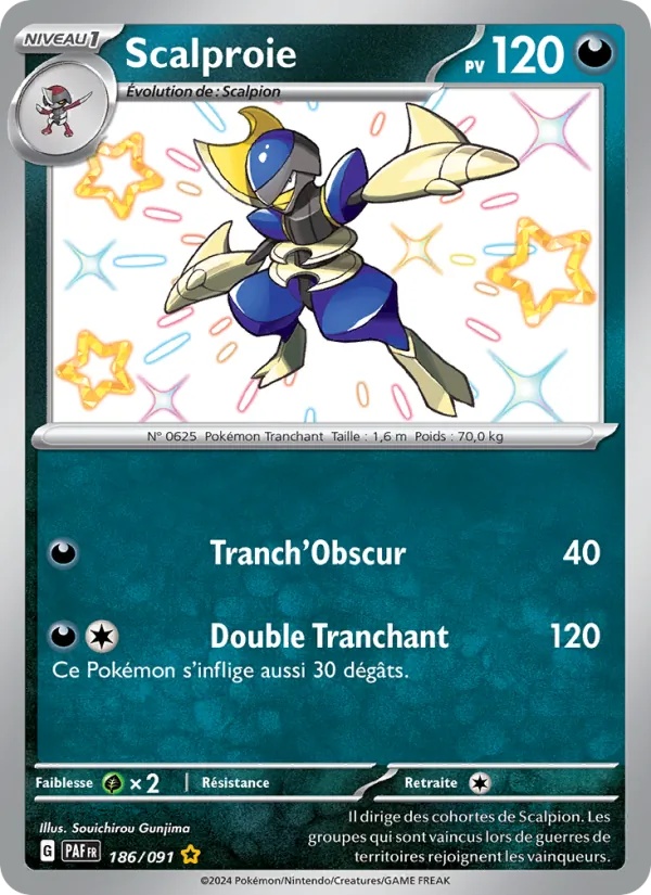 Scalproie 186/91 - Destinées de Paldea - Holo - Pokémon JCC