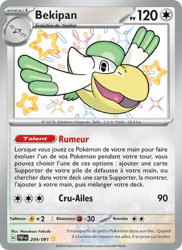 Bekipan 204/91 - Destinées de Paldea - Holo - Pokémon JCC