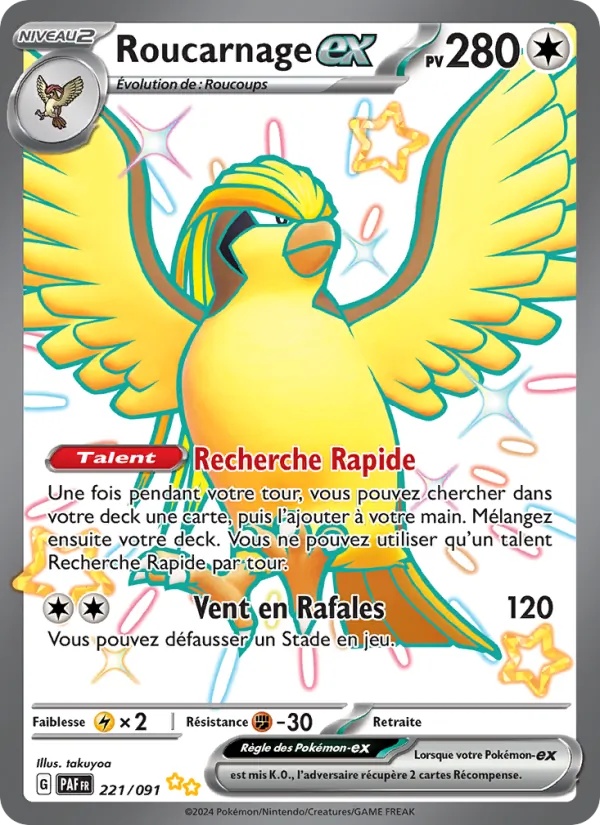 Roucarnage-ex 221/91 - Destinées de Paldea - Holo - Pokémon JCC