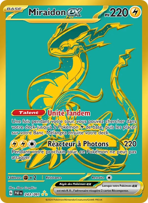Miraidon-ex 243/91 - Destinées de Paldea - Holo - Pokémon JCC