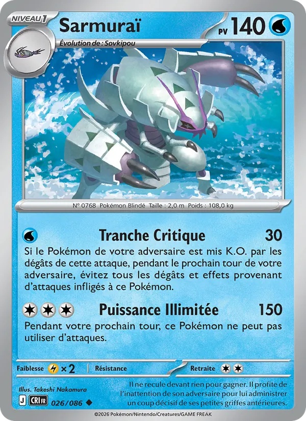 Sarmuraï 026/86 - Chaos Ascendant - Pokémon JCC