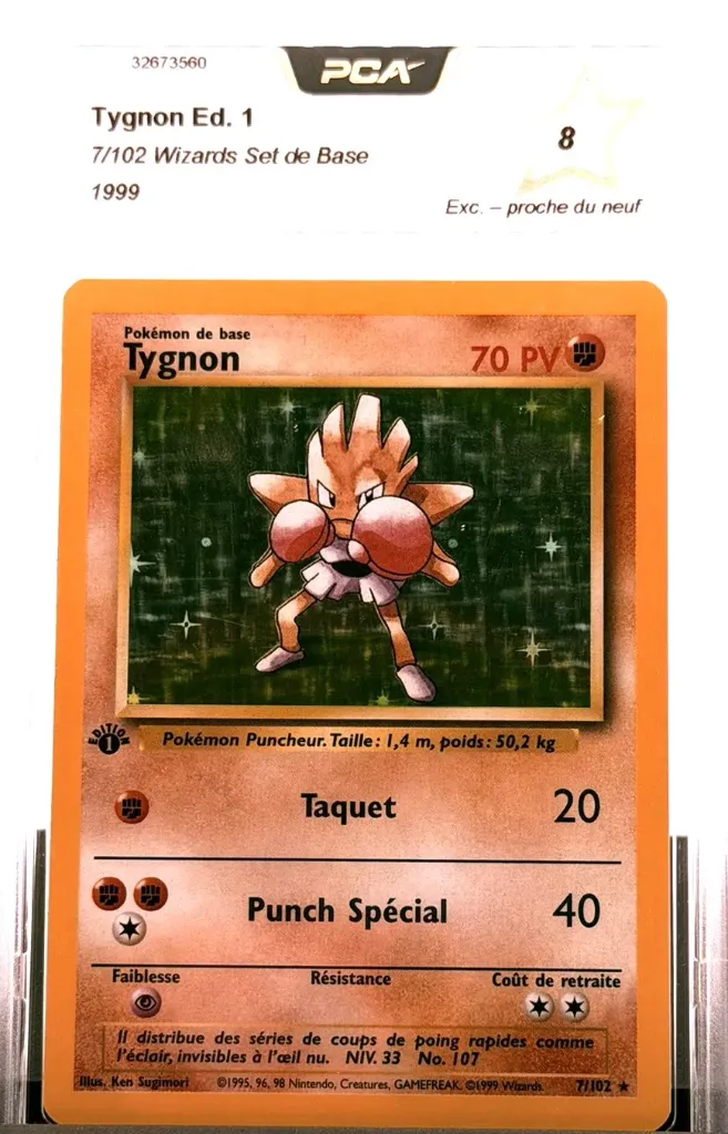 Tygnon 7/102 - Set de Base - Holo Sans Ombre 1re Édition - Pokémon JCC