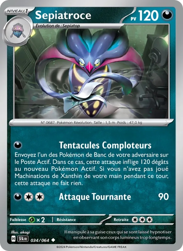 Sepiatroce 034/64 - Fable Nébuleuse - Reverse - Pokémon JCC