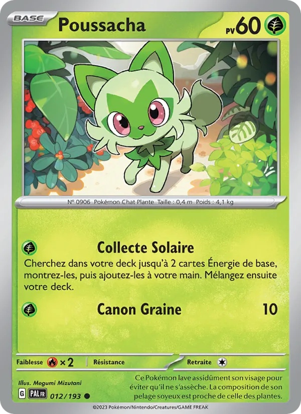 Poussacha 012/193 - Évolutions à Paldea - Reverse - Pokémon JCC