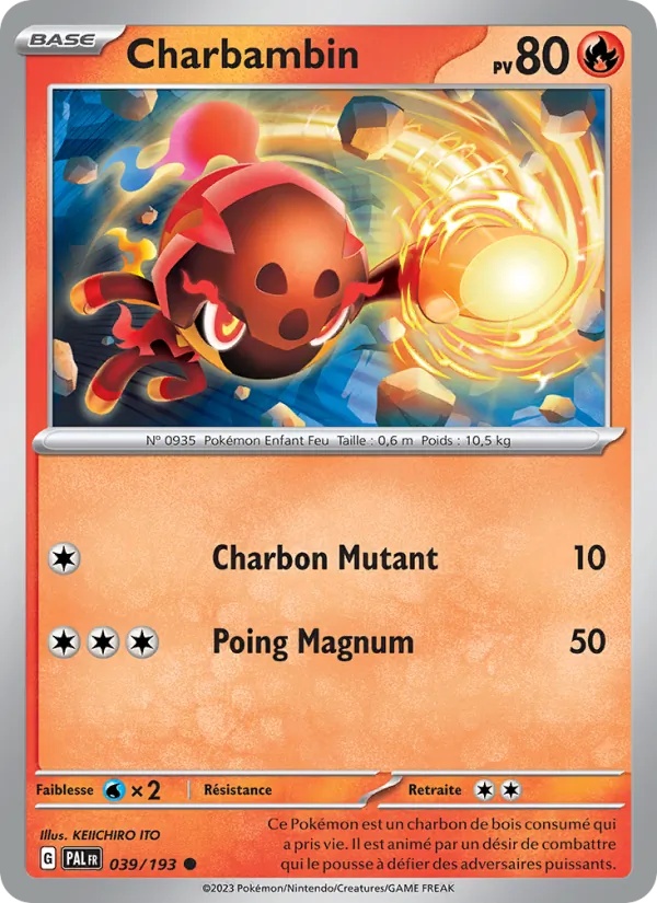 Charbambin 039/193 - Évolutions à Paldea - Reverse - Pokémon JCC
